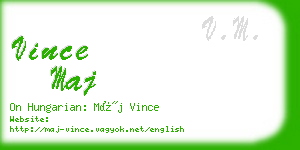 vince maj business card